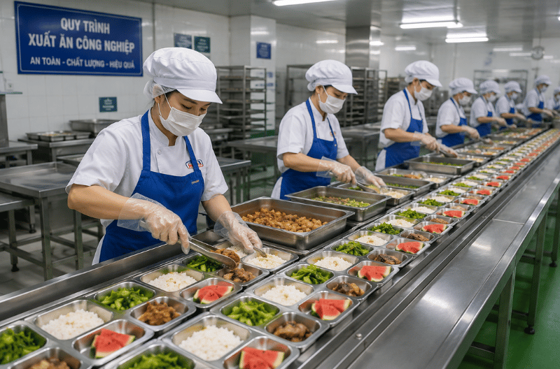 Cơm văn phòng nấu từ gạo ngon